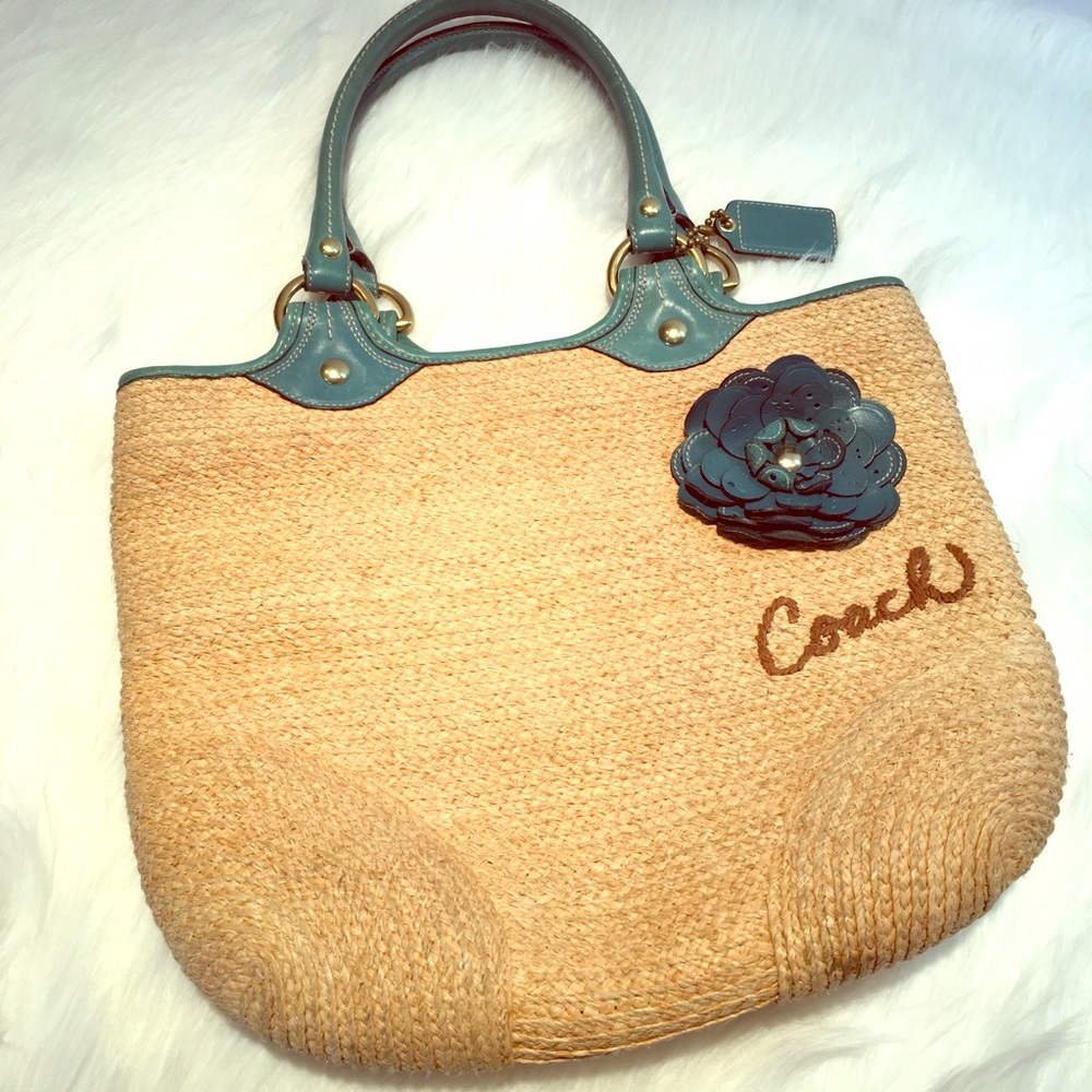 Coach Woven Straw Bag